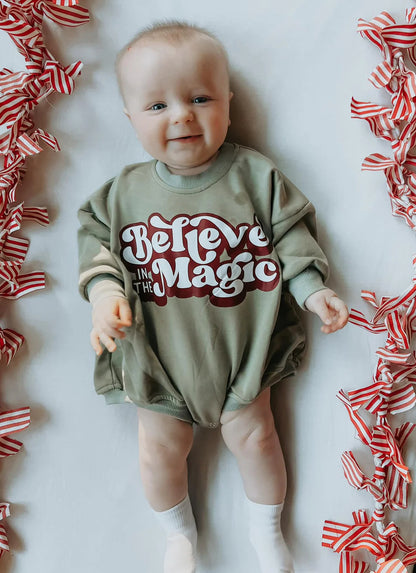 Believe in Magic Christmas Romper Bubble