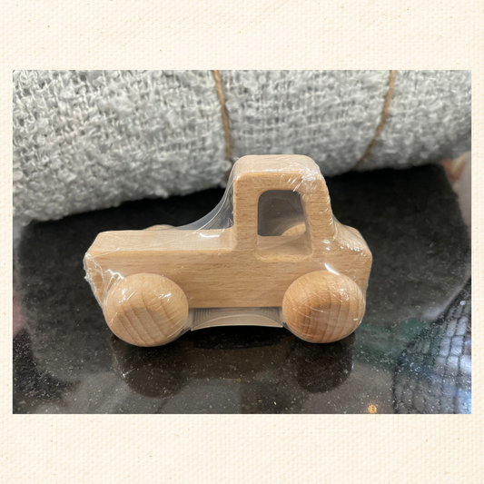 Wooden pick-up truck toy/teether