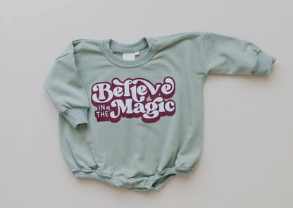 Believe in Magic Christmas Romper Bubble