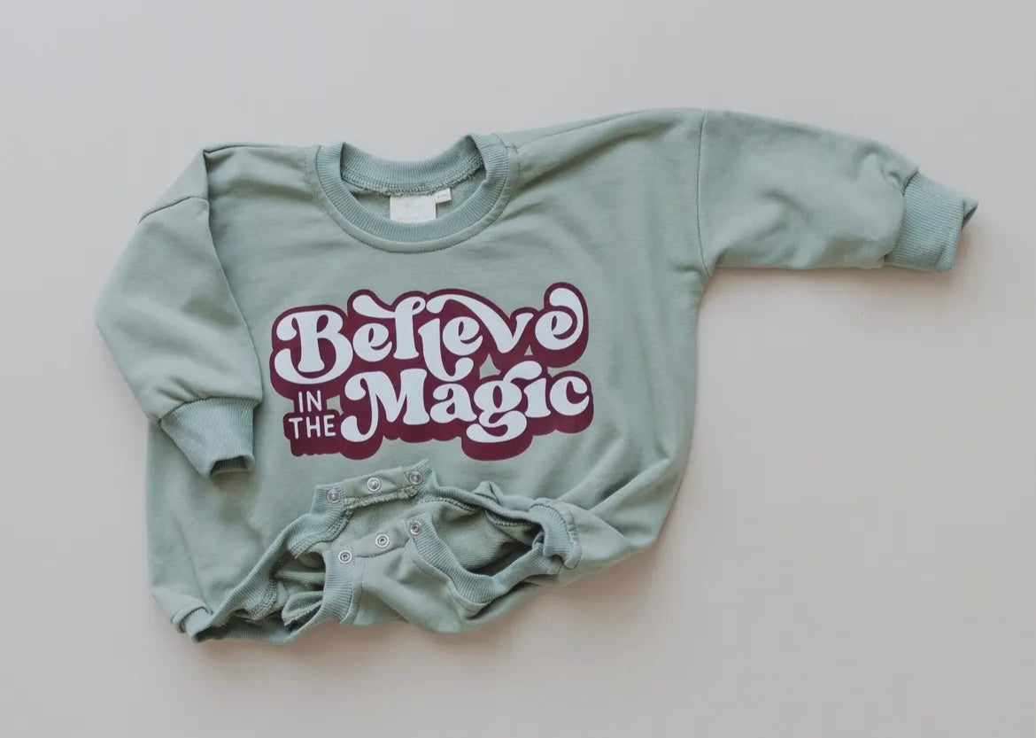 Believe in Magic Christmas Romper Bubble