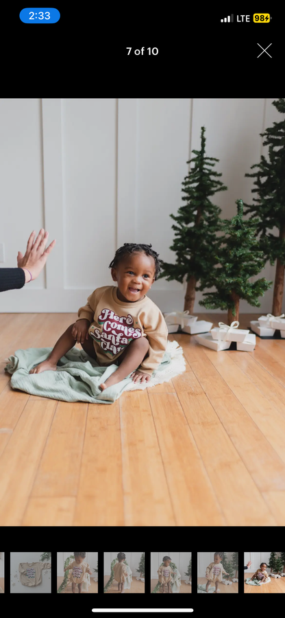 Here Comes Santa Claus Romper Bubble