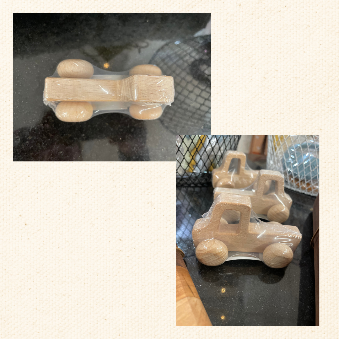 Wooden pick-up truck toy/teether