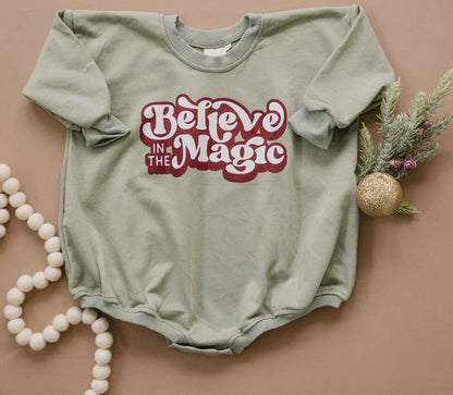 Believe in Magic Christmas Romper Bubble